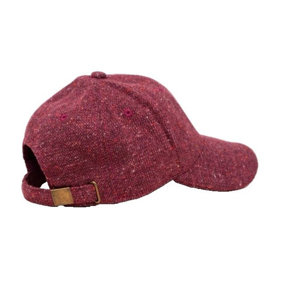 Autumn Tweed Ball Cap Women's One Size Cranberry Vintage Style Adjustable